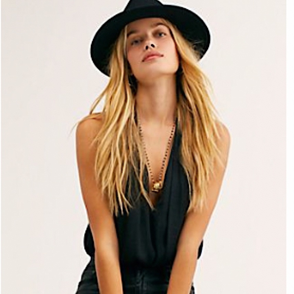 Free People Call Meh Bodysuit in Black